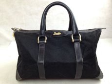 Photo2: Auth Celine mini Boston Bag Canvas Black hand bag purse 5D213230 (2)