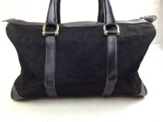 Photo3: Auth Celine mini Boston Bag Canvas Black hand bag purse 5D213230 (3)