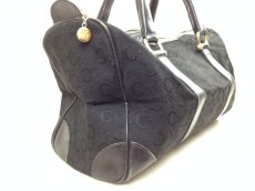 Photo4: Auth Celine mini Boston Bag Canvas Black hand bag purse 5D213230 (4)