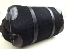 Photo5: Auth Celine mini Boston Bag Canvas Black hand bag purse 5D213230 (5)