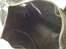 Photo12: Auth Celine mini Boston Bag Canvas Black hand bag purse 5D213230 (12)
