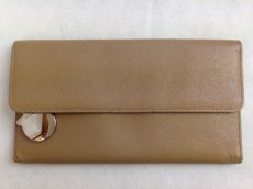 Photo1: Auth Salvatore Ferragamo Bifold Long Wallet Beige PVC 5E119901# (1)