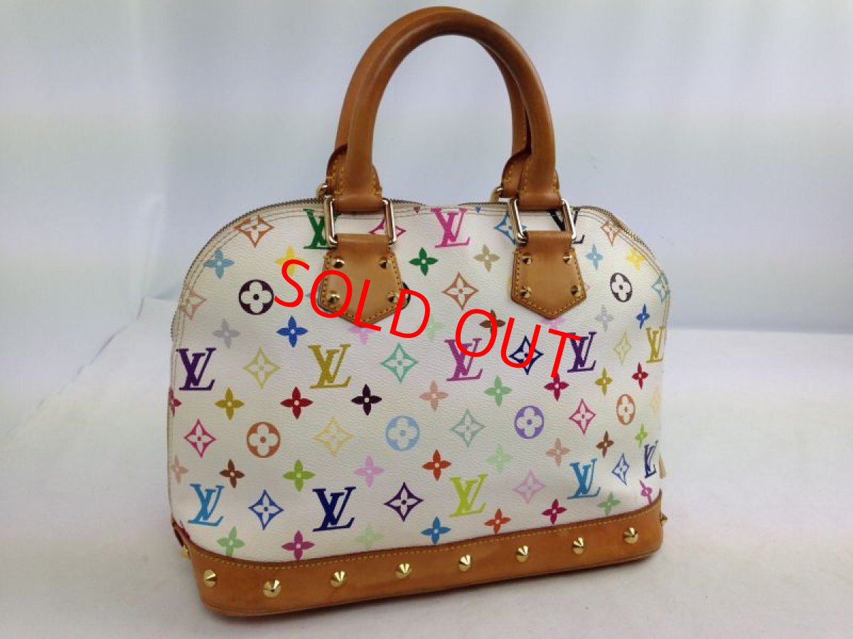 Photo1: Auth Louis Vuitton Monogram Multicolor Alma Hand Bag M92647 5k120010 (1)