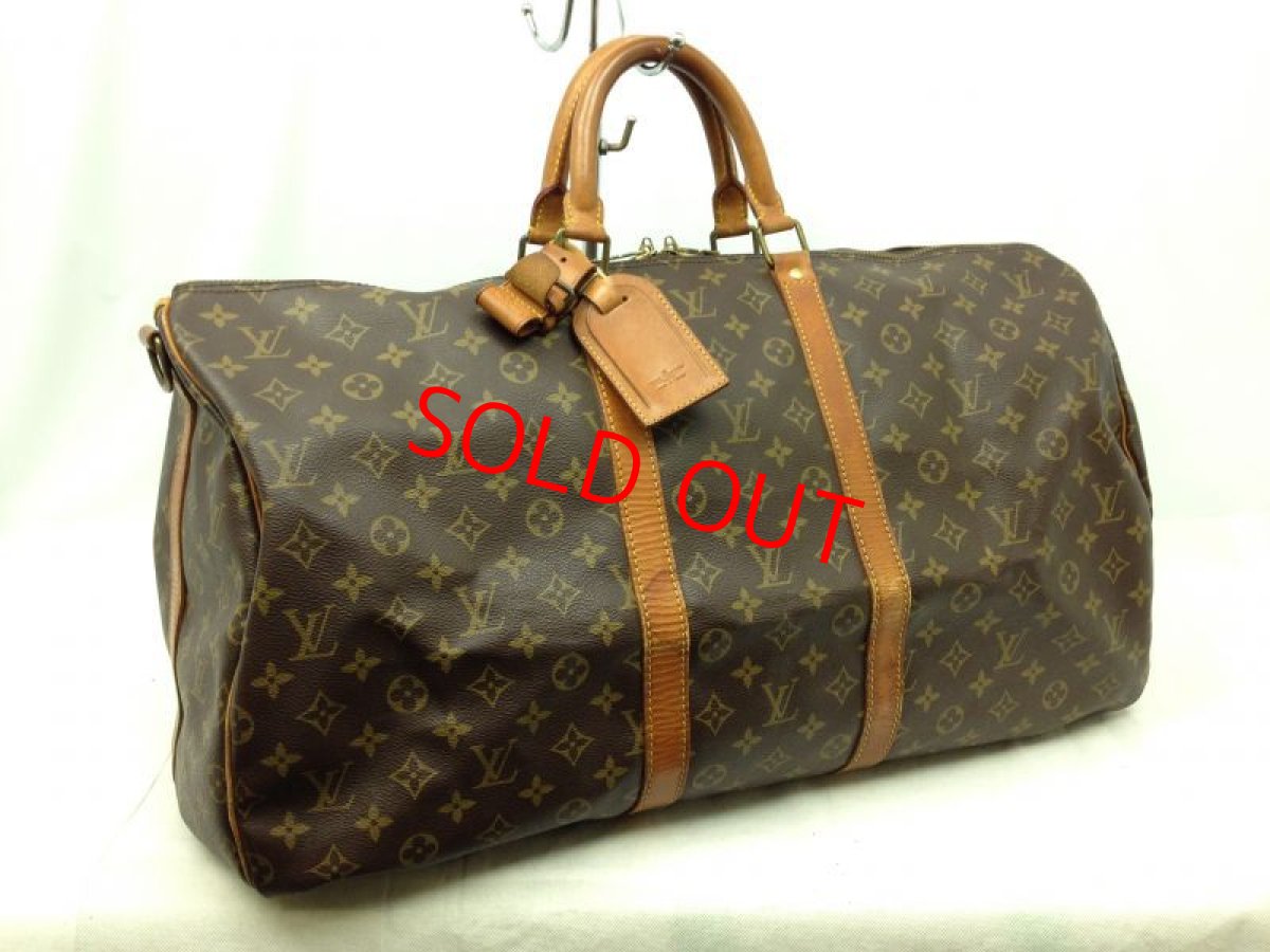 Photo1: Auth Louis Vuitton Monogram Keepall Bandouliere 55 Boston Bag Travel 5L090090 (1)