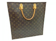 Photo1: Authentic Louis Vuitton Monogram Sac Plat Hand Tote Bag Vintage 5L220670# (1)