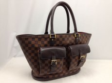 Photo1: Authentic Louis Vuitton Manosque Damier Ebene Tote Bag PVC Brown 6C220450# (1)