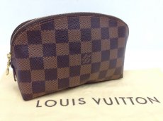 Photo1: Auth Louis Vuitton Damier Pochette Trousse Demi Ronde Cosmetic Pouch 6C220070# (1)