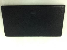 Photo1: Auth GIVENCHY Ostrich Wallet Black 6C290310 (1)