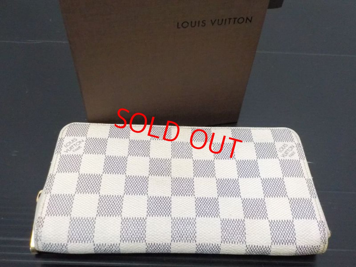 Photo1: Auth Louis Vuitton Zippy Wallet Damier Azur Zip-Around Long Wallet 6G050250m (1)