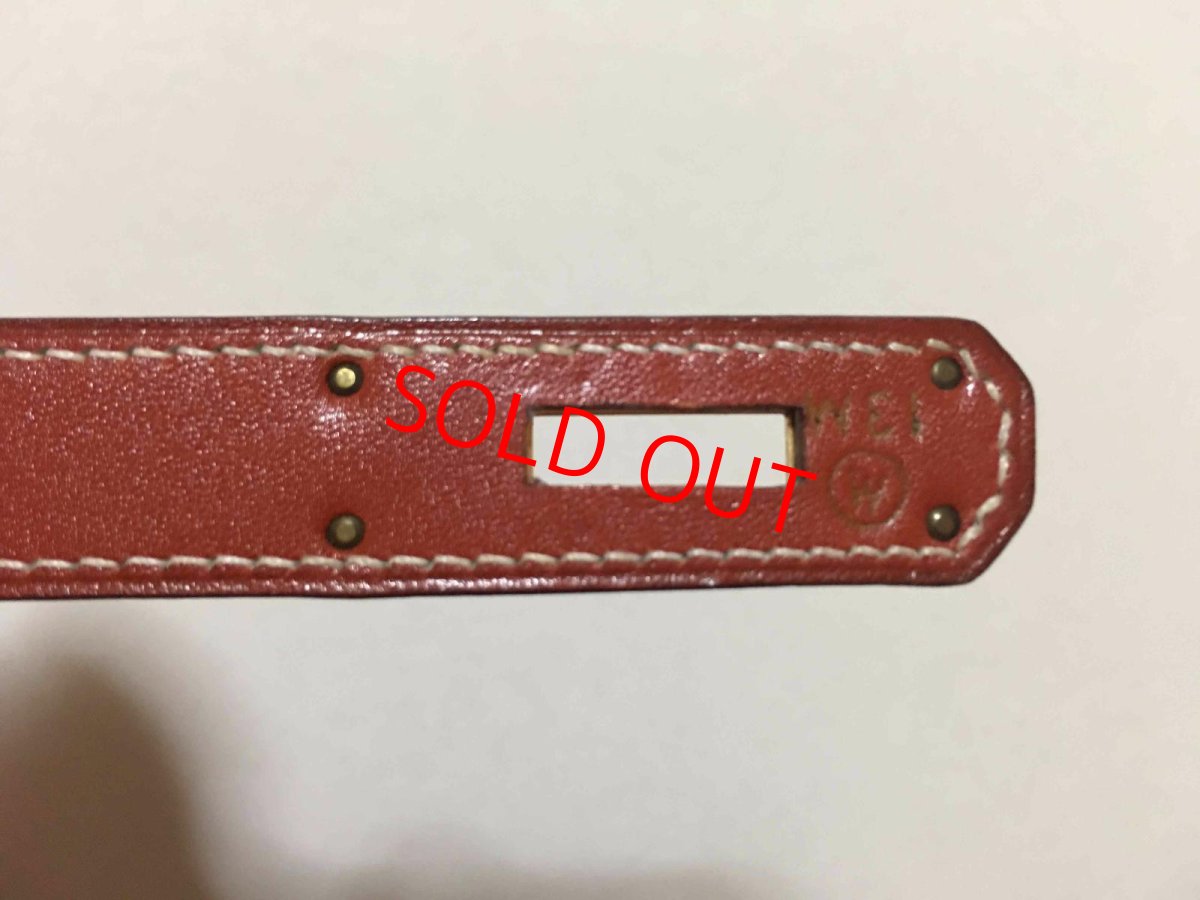 Photo6: Auth HERMES Circle W Kelly 32 Hand Bag Shoulder Bag Box Calf (6)