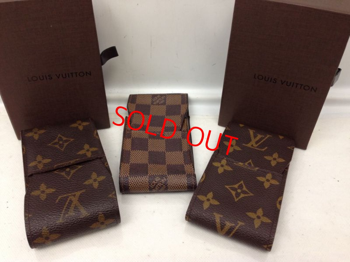 Photo1: Auth LOUIS VUITTON Etui Cigarette Case 2 Monogram & Damier 3 set 6i130280N (1)