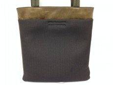 Photo3: Authentic Prada Composite Material Brown Hand Bag Leaves motif 6K290120N (3)