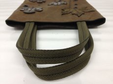 Photo4: Authentic Prada Composite Material Brown Hand Bag Leaves motif 6K290120N (4)