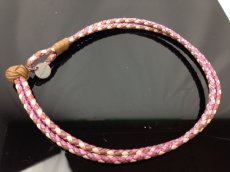 Photo5: Auth Bottega Veneta Intrecciato Leather Bracelet WW wrap  Pink tone 7A110230N (5)