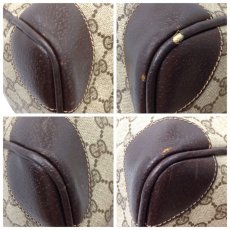 Photo6: Auth GUCCI GG Pattern PVC Brown Boston Hand Bag Vintage 7A180180m (6)