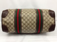 Photo5: Auth GUCCI GG Pattern PVC Brown Boston Hand Bag Vintage 7A180180m (5)
