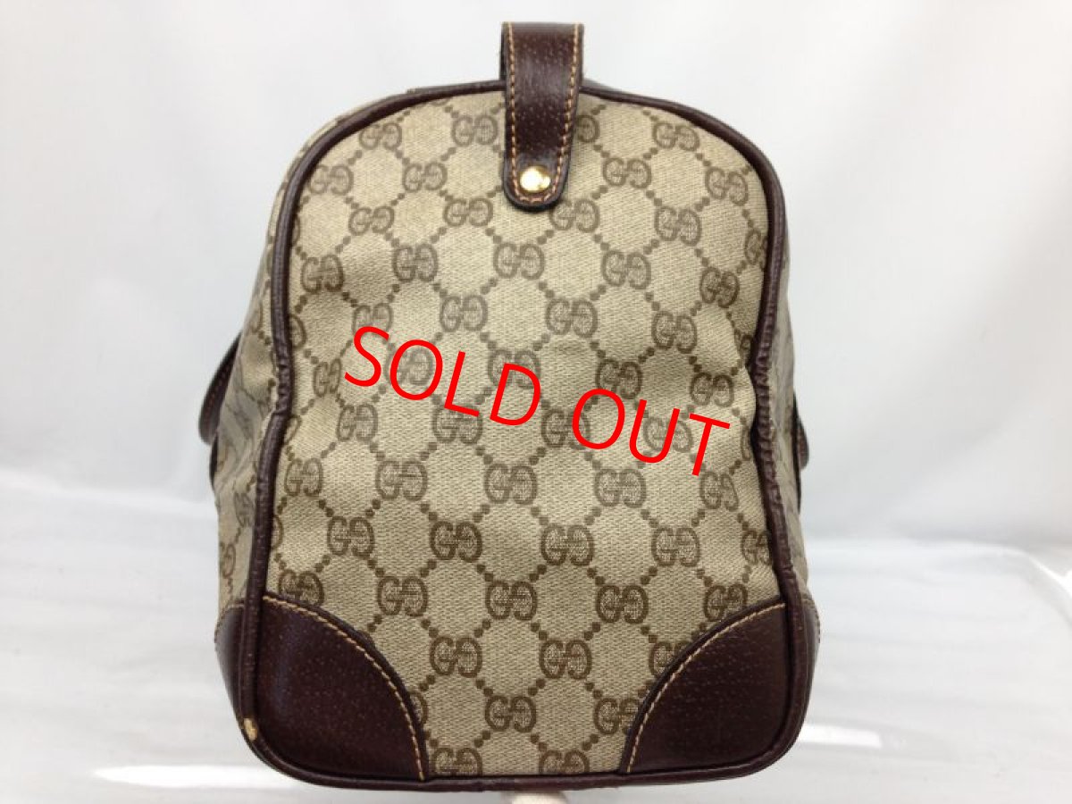 Photo3: Auth GUCCI GG Pattern PVC Brown Boston Hand Bag Vintage 7A180180m (3)