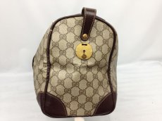 Photo4: Auth GUCCI GG Pattern PVC Brown Boston Hand Bag Vintage 7A180180m (4)