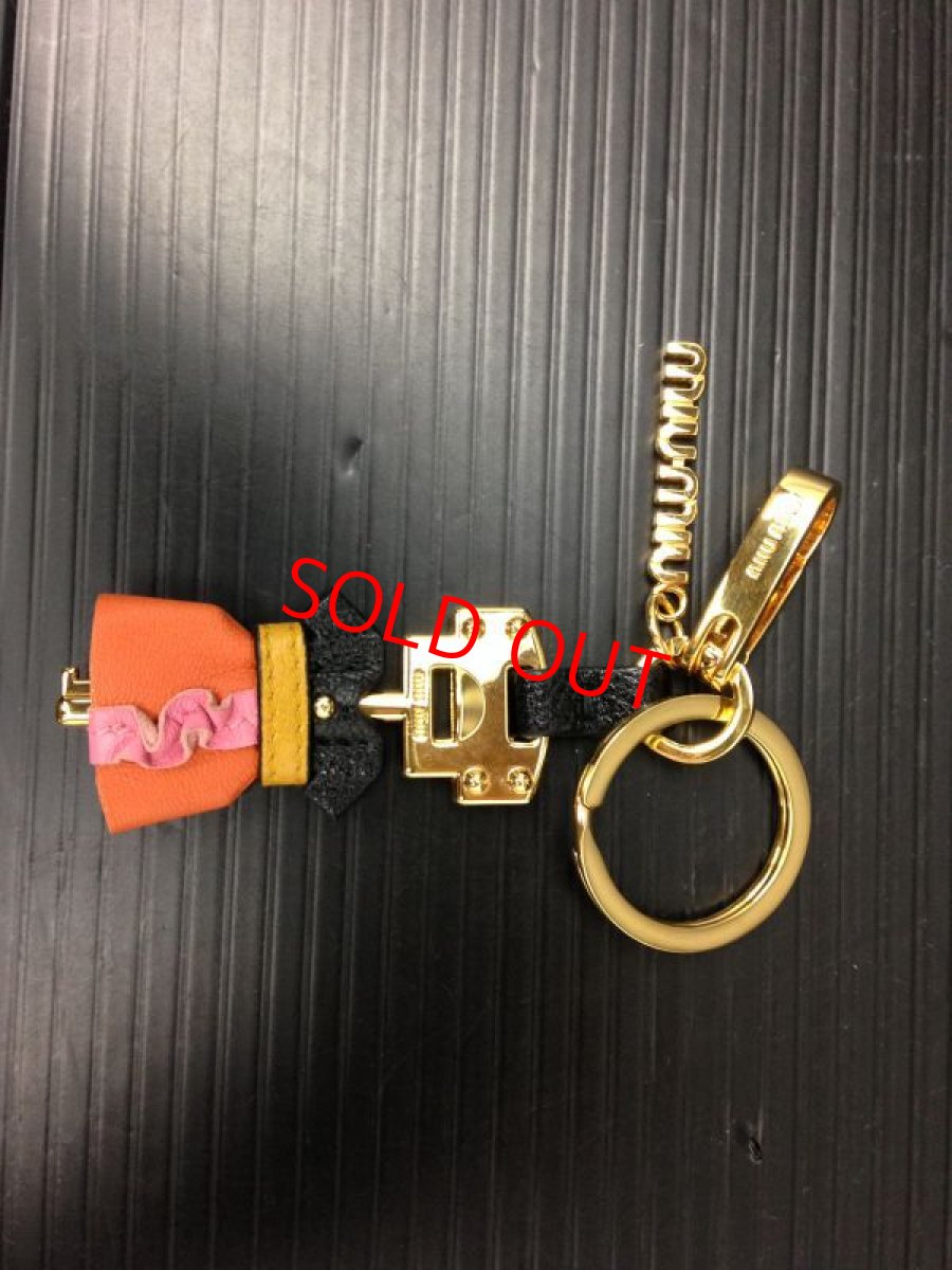 Photo2: Auth Miu Miu Key Holder Ring Charm  7D050220m (2)