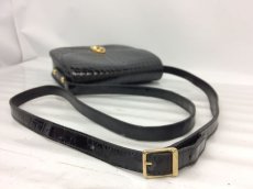 Photo4: Genuine Leather Products Crocodile Black Shoulder Bag 7E170810m (4)