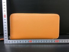 Photo2: Auth HERMES Veau Epson Azap Long Silk In Zippy Zip Wallet Brown 7E300350s (2)