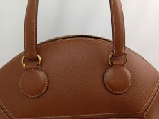 Photo8: Auth HERMES Ile De Shiki 2way Hand Bag Brown Pig Skin Vintage JT03965 7G070020m (8)