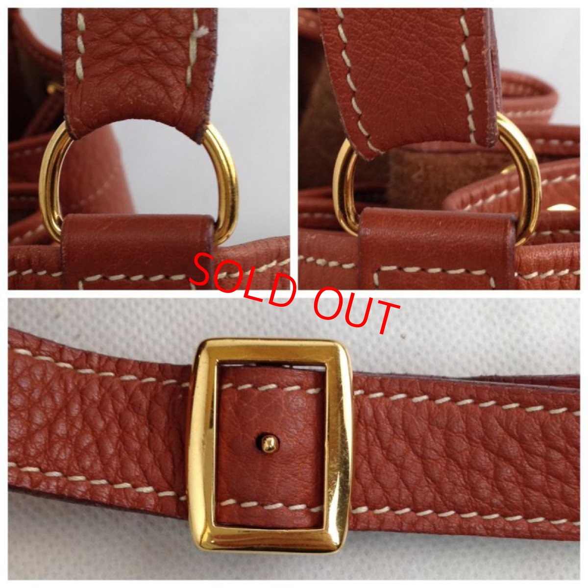 Photo9: Auth HERMES Taurillon Clemence MARKET PM V04559 Brown Shoulder Bag 7G070010m (9)