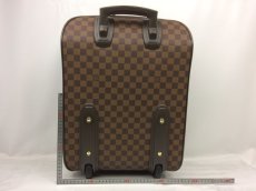 Photo3: Auth LOUIS VUITTON Damier Ebene Brown Pegase 45 Rank A Travel Bag 7i040340N (3)