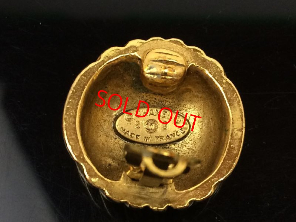 Photo7: Auth CHANEL Gold Tone CC Logos Clip-On  Earrings 7i130310m (7)