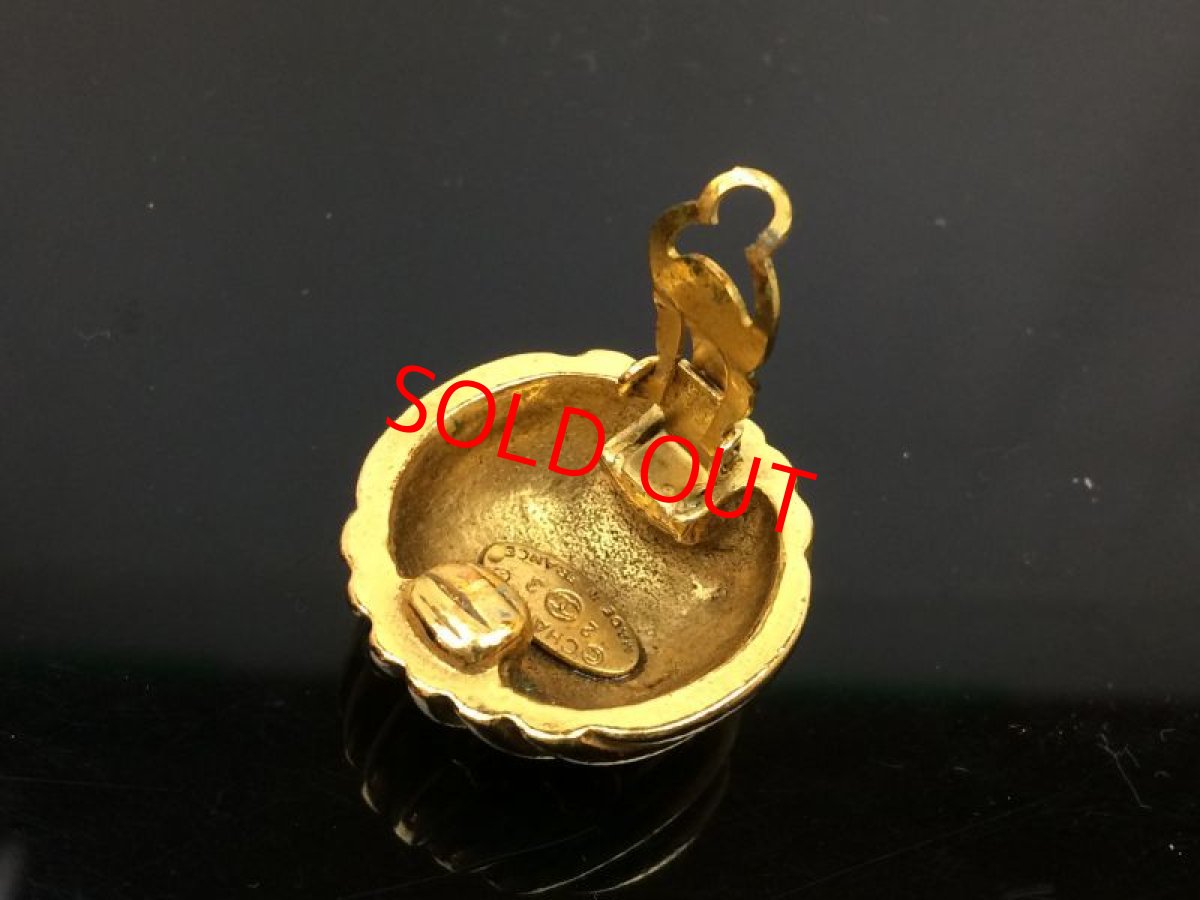 Photo5: Auth CHANEL Gold Tone CC Logos Clip-On  Earrings 7i130310m (5)