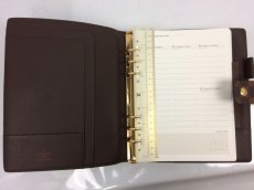 Photo5: Authentic LOUIS VUITTON Damier Ebene Brown Agenda GM Planner Cover 7J180140p (5)