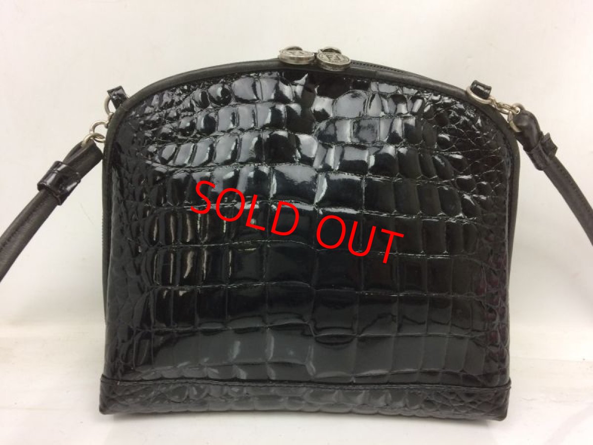 Photo2: Auth FENDI crocodile Leather Black Shoulder Bag Made In Italy 7K120520n (2)