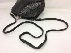 Photo9: Auth FENDI crocodile Leather Black Shoulder Bag Made In Italy 7K120520n (9)