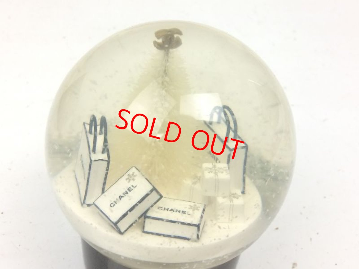 Photo10: Auth CHANEL CC Logos Snow Globe Dome Object Glass White 7K230020r (10)