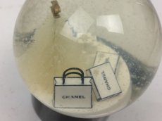 Photo7: Auth CHANEL CC Logos Snow Globe Dome Object Glass White 7K230020r (7)
