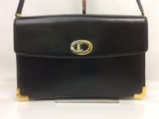 Photo1: Auth Christian Dior Leather Shoulder bag With Coin Case Black 7K220150r (1)