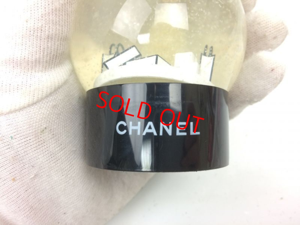 Photo5: Auth CHANEL CC Logos Snow Globe Dome Object Glass White 7K230020r (5)