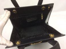 Photo14: Auth Salvatore Ferragamo Leather Hand Bag Black 7K280290r (14)