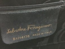 Photo19: Auth Salvatore Ferragamo Leather Hand Bag Black 7K280290r (19)