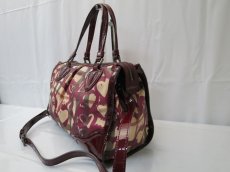 Photo5: Auth BURBERRY Heart Canvas 2 Way Shoulder Hand Bag 8C080060r (5)