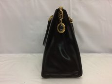 Photo3: Authentic Gianni VERSACE Leather 2 way Shoulder Hand Bag Black 8C240070m (3)