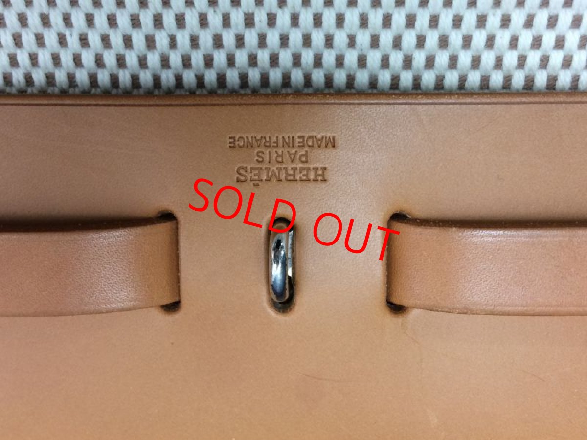 Photo13: Hermes Her bag 2 way Black & White Canvas Bag Without Lock 8C240040n (13)