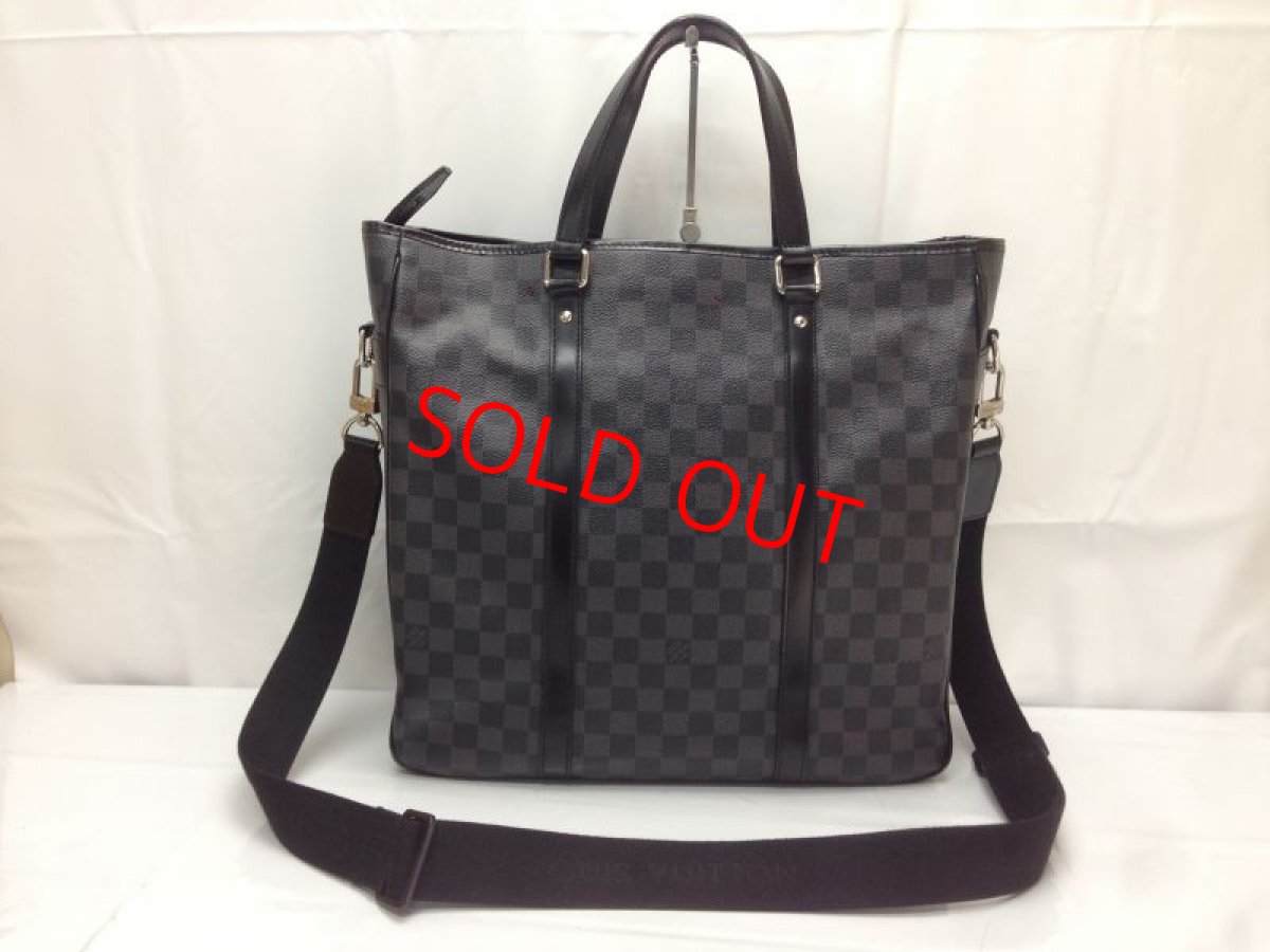 Photo2: Auth LOUIS VUITTON Tadao Handbag Damier Graphite  N51192  8D180030t (2)