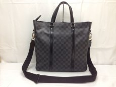 Photo2: Auth LOUIS VUITTON Tadao Handbag Damier Graphite  N51192  8D180030t (2)