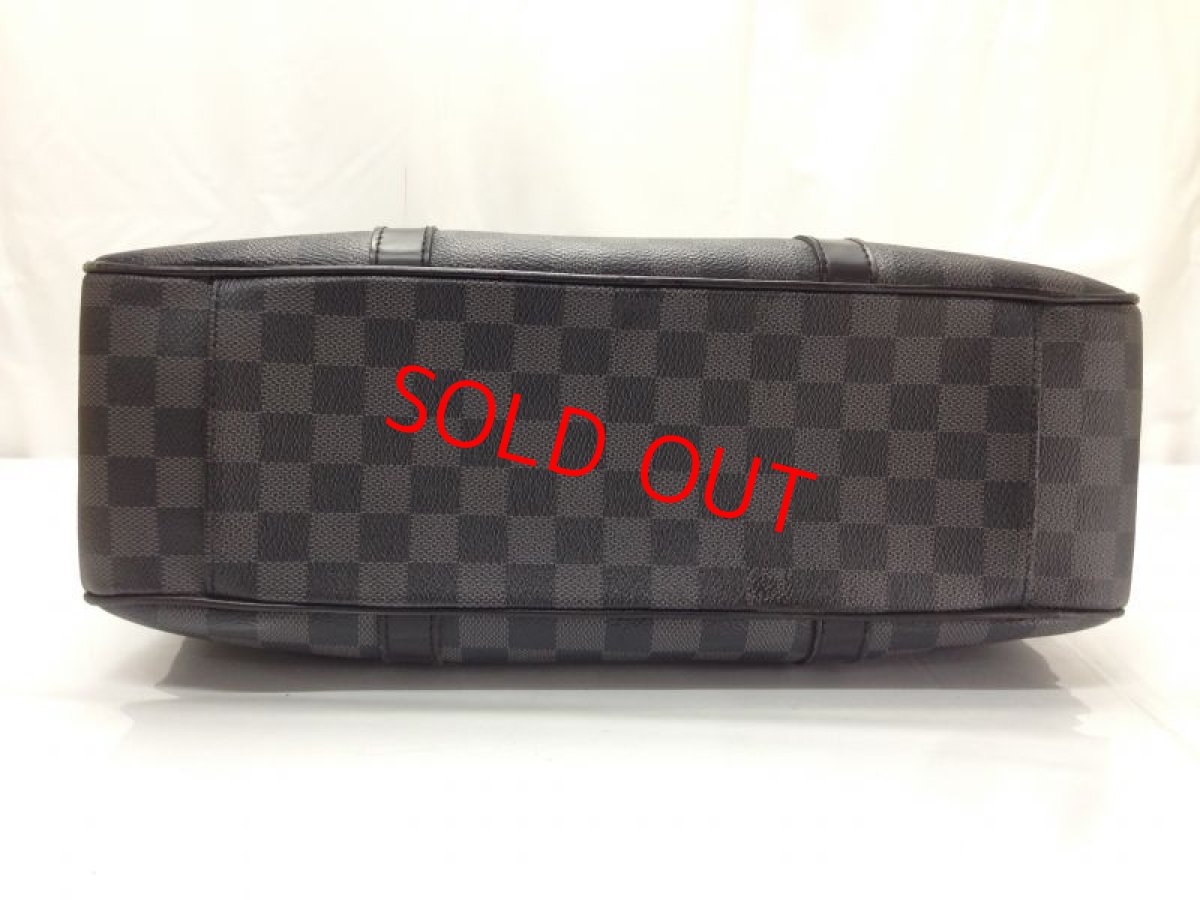 Photo5: Auth LOUIS VUITTON Tadao Handbag Damier Graphite  N51192  8D180030t (5)