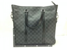 Photo3: Auth LOUIS VUITTON Tadao Handbag Damier Graphite  N51192  8D180030t (3)