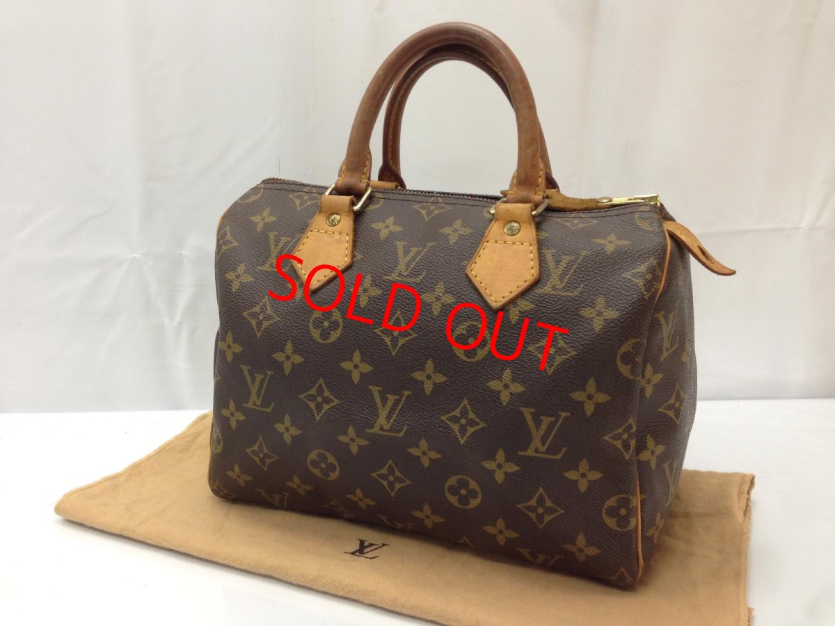 Photo1: Auth Louis Vuitton Monogram Speedy 25 Hand Bag  Vintage 8D240290m (1)