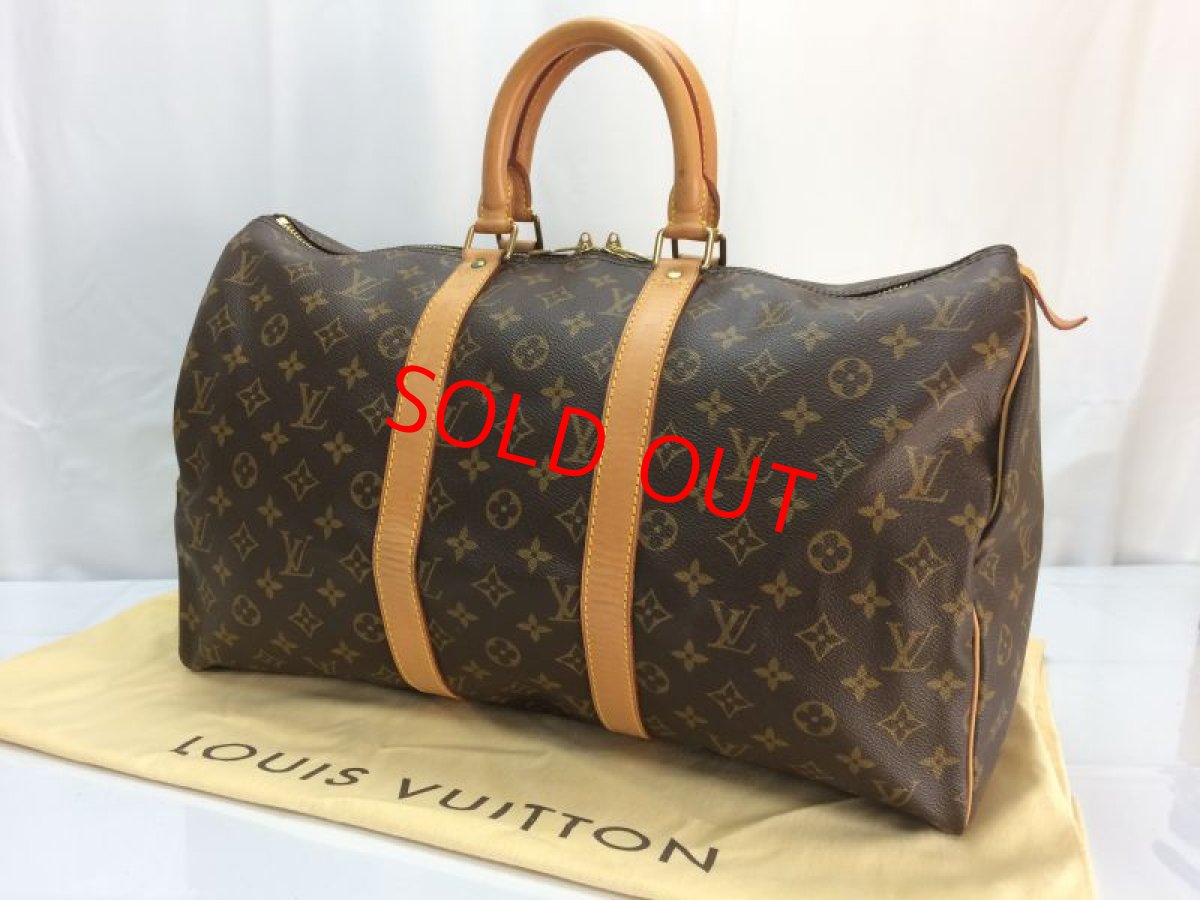 Photo1: Auth Louis Vuitton Monogram Keepall 45 Travel Bag 8E120620n (1)