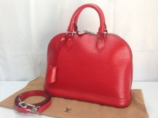 Photo1: Auth Louis Vuitton Epi Alma PM 2 Way Shoulder Hand Bag Red 8E260100m (1)