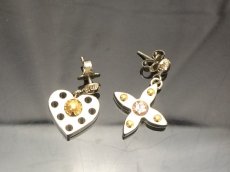 Photo2: AUTH LOUIS VUITTON Monogram Flower & Heart motif Piercing 2 set 8E170350n (2)